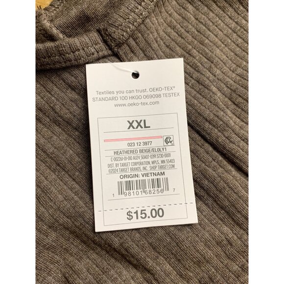 Auden Womens Brown Ribbed Unlined Scoop Neck Bralette Size XXL - Picture 4 of 8